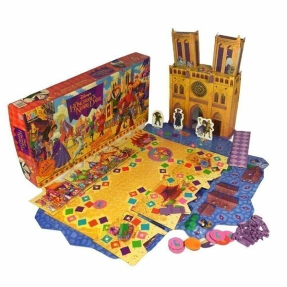 Vintage Disney Hunchback of Notre Dame 3-D Board Game Milton Bradley Complete